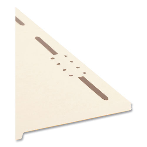 Image of Smead Top Tab Fastener Folders, Guide-Height 2/5-Cut Tabs, 0.75" Expansion, 2 Fasteners, Letter Size, 11-pt Manila, 50/Box