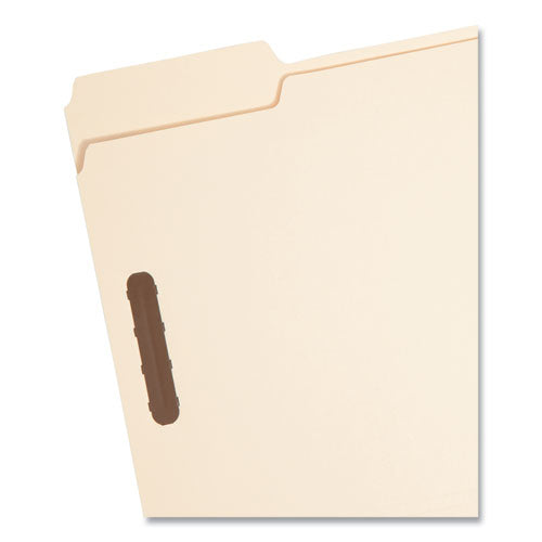 Image of Smead Top Tab Heavyweight Manila Fastener Folders, 0.75" Expansion, 2 Fasteners, Letter Size, Manila Exterior, 50/Box