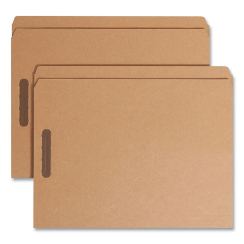 Image of Smead Kraft Fastener Folders, 0.75" Expansion, 2 Fasteners, Letter Size, Kraft Exterior, 50/Box