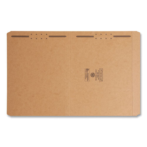 Image of Smead Kraft Fastener Folders, 0.75" Expansion, 2 Fasteners, Letter Size, Kraft Exterior, 50/Box