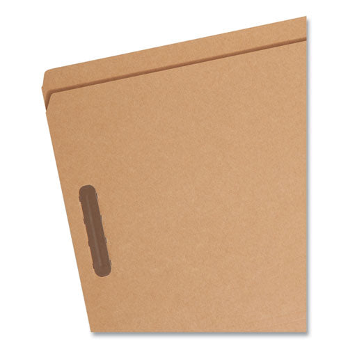 Image of Smead Kraft Fastener Folders, 0.75" Expansion, 2 Fasteners, Letter Size, Kraft Exterior, 50/Box