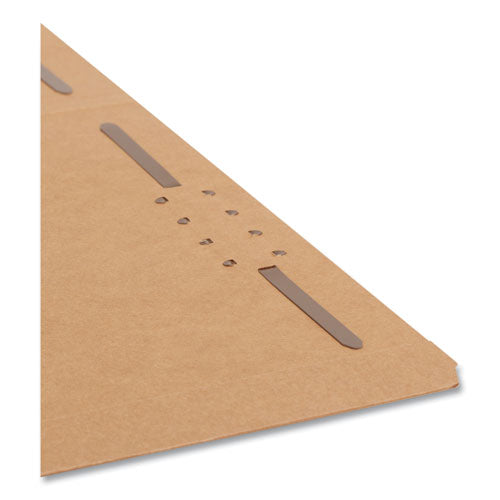Image of Smead Kraft Fastener Folders, 0.75" Expansion, 2 Fasteners, Letter Size, Kraft Exterior, 50/Box