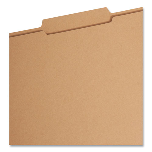 Image of Smead Top Tab Fastener Folders, Guide-Height 2/5-Cut Tabs, 0.75" Expansion, 2 Fasteners, Letter Size, 11-pt Kraft, 50/Box