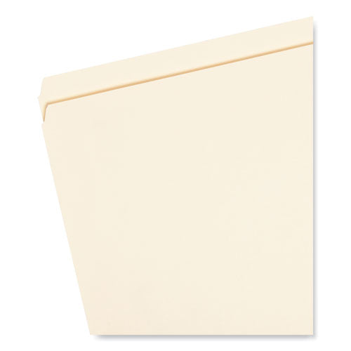 Image of Smead Manila File Folders, Straight Tabs, Legal Size, 0.75" Expansion, Manila, 100/Box