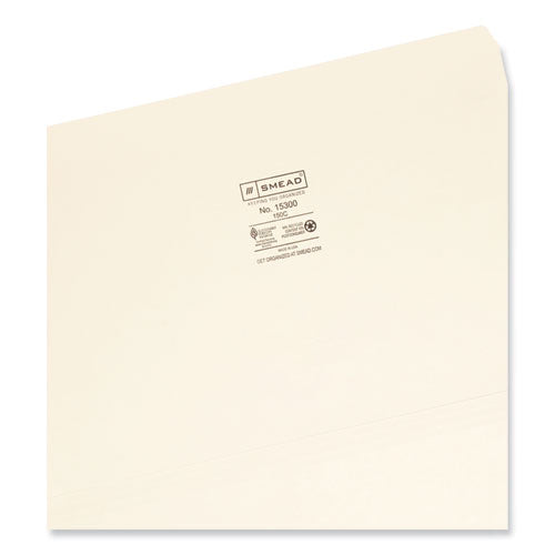 Image of Smead Manila File Folders, Straight Tabs, Legal Size, 0.75" Expansion, Manila, 100/Box