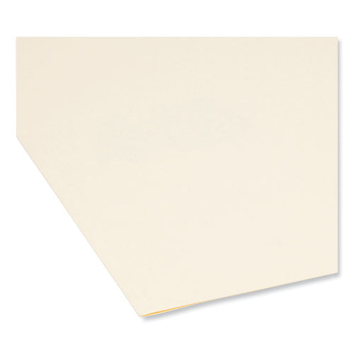 Image of Smead Manila File Folders, Straight Tabs, Legal Size, 0.75" Expansion, Manila, 100/Box