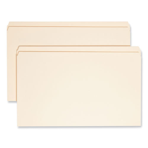 Image of Smead Reinforced Tab Manila File Folders, Straight Tabs, Legal Size, 0.75" Expansion, 11-pt Manila, 100/Box