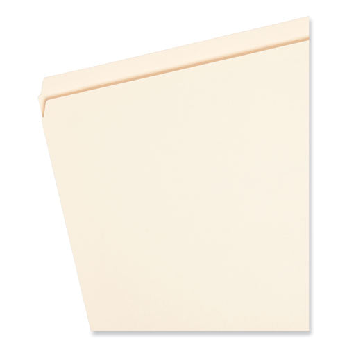 Image of Smead Reinforced Tab Manila File Folders, Straight Tabs, Legal Size, 0.75" Expansion, 11-pt Manila, 100/Box