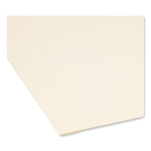 Image of Smead Reinforced Tab Manila File Folders, Straight Tabs, Legal Size, 0.75" Expansion, 11-pt Manila, 100/Box