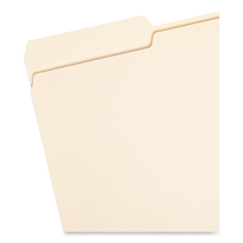 Image of Smead Manila File Folders, 1/3-Cut Tabs: Left Position, Legal Size, 0.75" Expansion, Manila, 100/Box