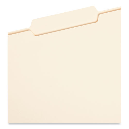 Image of Smead Manila File Folders, 1/3-Cut Tabs: Center Position, Legal Size, 0.75" Expansion, Manila, 100/Box