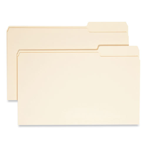 Image of Smead Manila File Folders, 1/3-Cut Tabs: Right Position, Legal Size, 0.75" Expansion, Manila, 100/Box