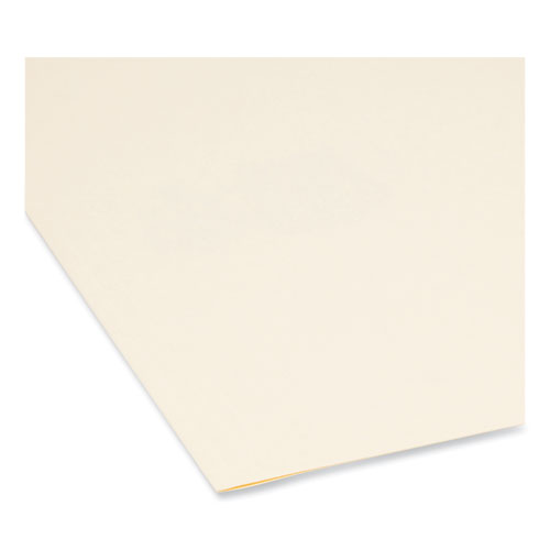 Image of Smead Reinforced Tab Manila File Folders, 1/3-Cut Tabs: Assorted, Legal Size, 0.75" Expansion, 11-pt Manila, 100/Box