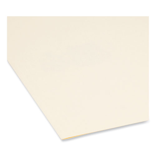 Image of Smead Reinforced Tab Manila File Folders, 1/3-Cut Tabs: Center Position, Legal Size, 0.75" Expansion, 11-pt Manila, 100/Box