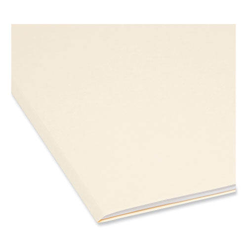 Image of Smead Reinforced Guide Height File Folders, 2/5-Cut Tabs: Right Position, Legal Size, 0.75" Expansion, Manila, 100/Box