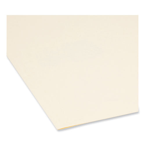 Image of Smead SuperTab Top Tab File Folders, 1/3-Cut Tabs: Assorted, Legal Size, 0.75" Expansion, 14-pt Manila, 50/Box