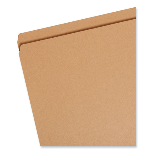 Image of Smead Heavyweight Kraft File Folder, Straight Tabs, Legal Size, 0.75" Expansion, 11-pt Kraft, Brown, 100/Box