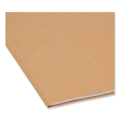 Image of Smead Heavyweight Kraft File Folder, Straight Tabs, Legal Size, 0.75" Expansion, 11-pt Kraft, Brown, 100/Box