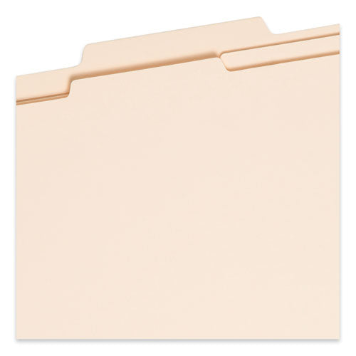 Image of Smead Six-Section Top Tab Classification Folders, 2" Expansion, 2 Dividers, 6 Fasteners, Legal Size, Manila, 10/Box