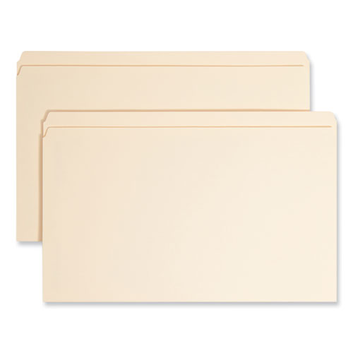 Image of Smead Top Tab Fastener Folders, Straight Tabs, 0.75" Expansion, 1 Fastener, Legal Size, Manila Exterior, 50/Box