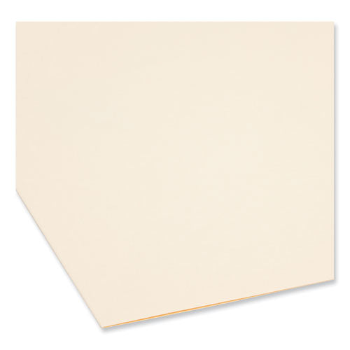 Image of Smead Top Tab Fastener Folders, Straight Tabs, 0.75" Expansion, 1 Fastener, Legal Size, Manila Exterior, 50/Box