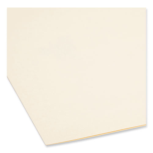 Image of Smead Top Tab Fastener Folders, Straight Tabs, 0.75" Expansion, 2 Fasteners, Legal Size, Manila Exterior, 50/Box