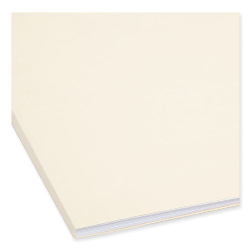 Image of Smead Top Tab Fastener Folders, Straight Tabs, 0.75" Expansion, 2 Fasteners, Legal Size, Manila Exterior, 50/Box