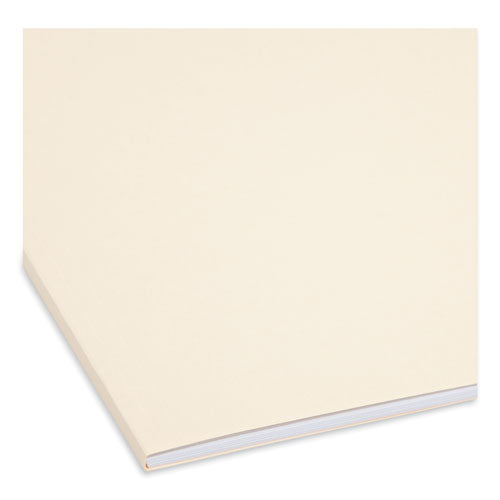 Image of Smead Top Tab Fastener Folders, 1/3-Cut Tabs: Assorted, 0.75" Expansion, 1 Fastener, Legal Size, Manila Exterior, 50/Box