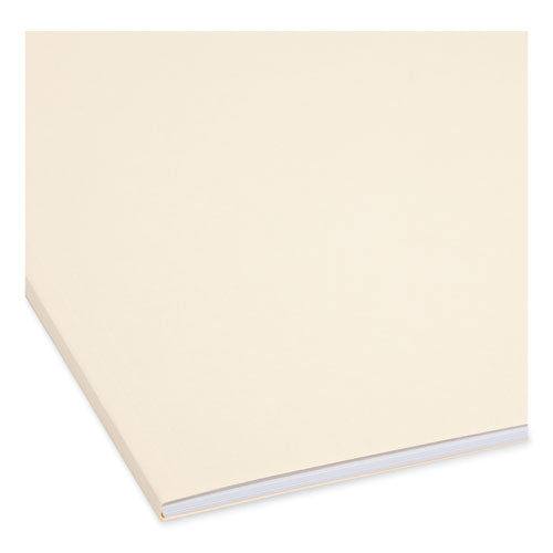Image of Smead SuperTab Reinforced Guide Height Fastener Folders, 11-pt Manila, 0.75" Expansion, 2 Fasteners, Legal Size, Manila, 50/Box