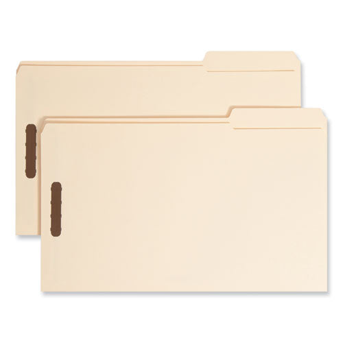 Image of Smead Top Tab Fastener Folders, 1/3-Cut Tabs: Right, 0.75" Expansion, 2 Fasteners, Legal Size, Manila Exterior, 50/Box