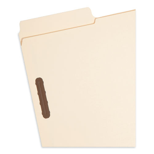 Image of Smead SuperTab Reinforced Guide Height Fastener Folders, 14-pt Manila, 0.75" Expansion, 2 Fasteners, Legal Size, Manila, 50/Box