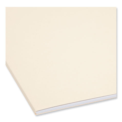 Image of Smead Top Tab Fastener Folders, Guide-Height 2/5-Cut Tabs, 0.75" Expansion, 2 Fasteners, Legal Size, 11-pt Manila, 50/Box