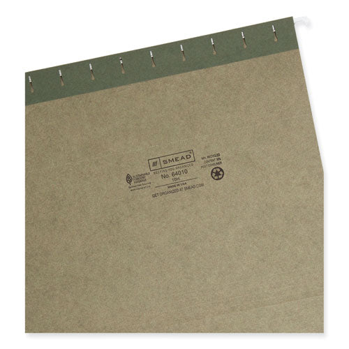 Image of Smead Hanging Folders, Letter Size, Standard Green, 25/box