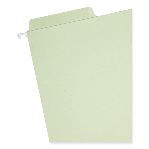 Image of Smead Erasable FasTab Hanging Folders, Letter Size, 1/3-Cut Tabs, Moss, 20/Box