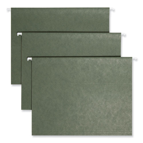 Image of Smead Hanging Folders, Letter Size, 1/3-Cut Tabs, Standard Green, 25/Box