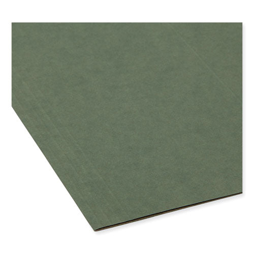 Image of Smead TUFF Hanging Folders with Easy Slide Tab, Letter Size, 1/3-Cut Tabs, Standard Green, 20/Box