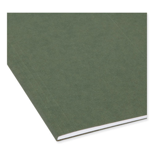 Image of Smead TUFF Hanging Folders with Easy Slide Tab, Letter Size, 1/3-Cut Tabs, Standard Green, 20/Box