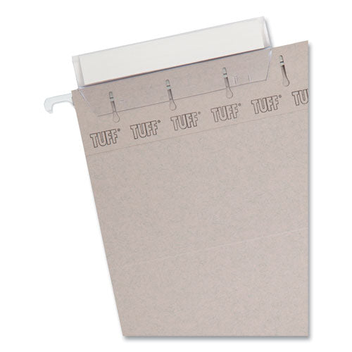 Image of Smead TUFF Hanging Folders with Easy Slide Tab, Letter Size, 1/3-Cut Tabs, Steel Gray, 18/Box