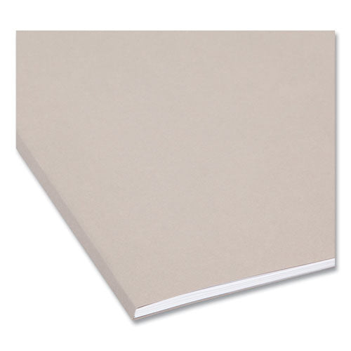 Image of Smead TUFF Hanging Folders with Easy Slide Tab, Letter Size, 1/3-Cut Tabs, Steel Gray, 18/Box