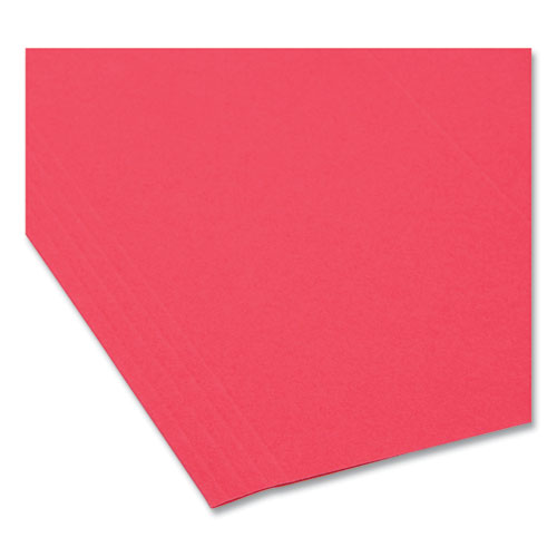 Image of Smead FasTab Hanging Folders, Letter Size, 1/3-Cut Tabs, Red, 20/Box
