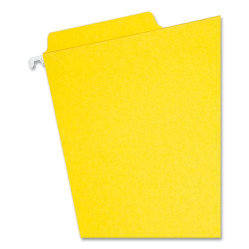 Image of Smead FasTab Hanging Folders, Letter Size, 1/3-Cut Tabs, Yellow, 20/Box