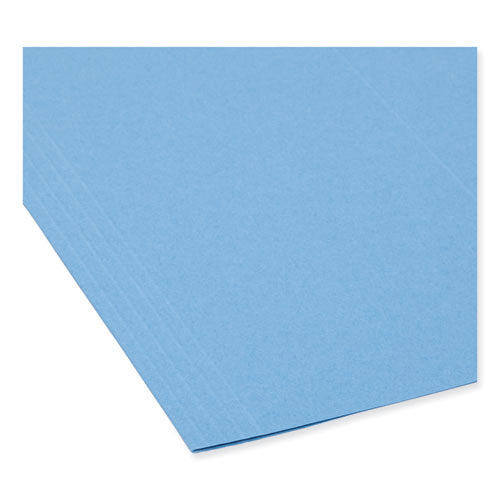 Image of Smead FasTab Hanging Folders, Letter Size, 1/3-Cut Tabs, Blue, 20/Box