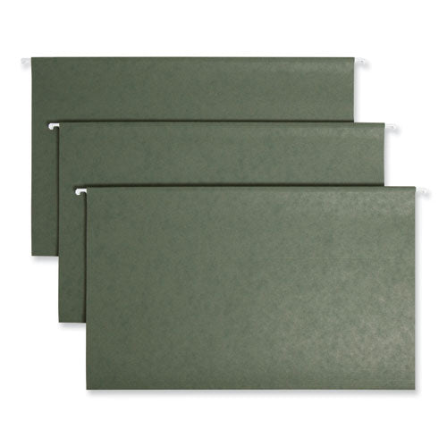 Image of Smead Hanging Folders, Legal Size, 1/3-Cut Tabs, Standard Green, 25/Box