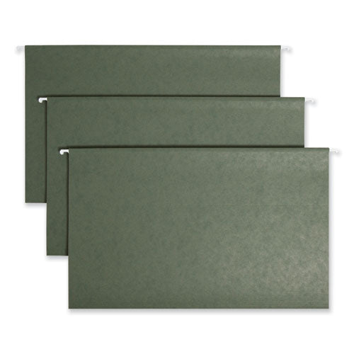 Image of Smead TUFF Hanging Folders with Easy Slide Tab, Legal Size, 1/3-Cut Tabs, Standard Green, 20/Box