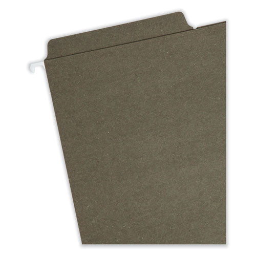 Image of Smead FasTab Hanging Folders, Legal Size, 1/3-Cut Tabs, Standard Green, 20/Box