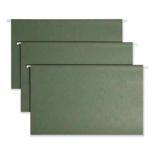 Image of Smead Hanging Folders, Legal Size, 1/5-Cut Tabs, Standard Green, 25/Box