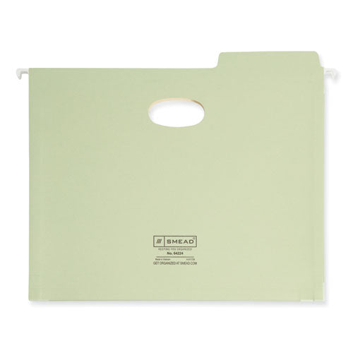 Image of Smead FasTab TUFF Hanging Pockets, Letter Size, 1/3-Cut Tabs, Moss, 9/Box