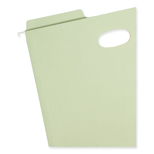 Image of Smead FasTab TUFF Hanging Pockets, Letter Size, 1/3-Cut Tabs, Moss, 9/Box