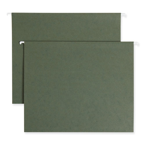 Image of Smead Box Bottom Hanging File Folders, 1" Capacity, Letter Size, Standard Green, 25/Box