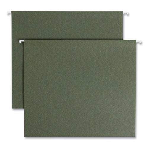 Image of Smead Box Bottom Hanging File Folders, 2" Capacity, Letter Size, Standard Green, 25/Box